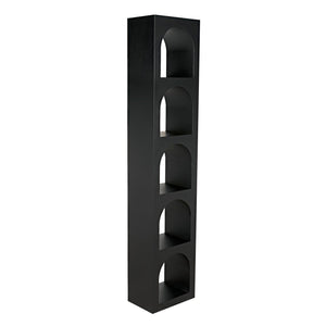 Noir Aqueduct Bookcase, C, Black Metal-Noir Furniture-Blue Hand Home
