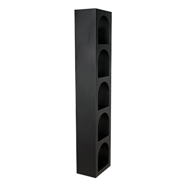 Noir Aqueduct Bookcase, C, Black Metal-Noir Furniture-Blue Hand Home