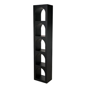 Noir Aqueduct Bookcase, C, Black Metal-Noir Furniture-Blue Hand Home