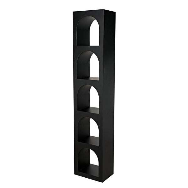 Noir Aqueduct Bookcase, C, Black Metal-Noir Furniture-Blue Hand Home