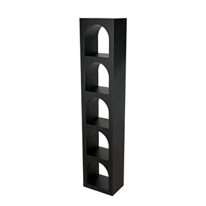 Noir Aqueduct Bookcase, C, Black Metal-Noir Furniture-Blue Hand Home