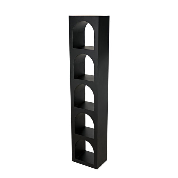 Noir Aqueduct Bookcase, C, Black Metal-Noir Furniture-Blue Hand Home