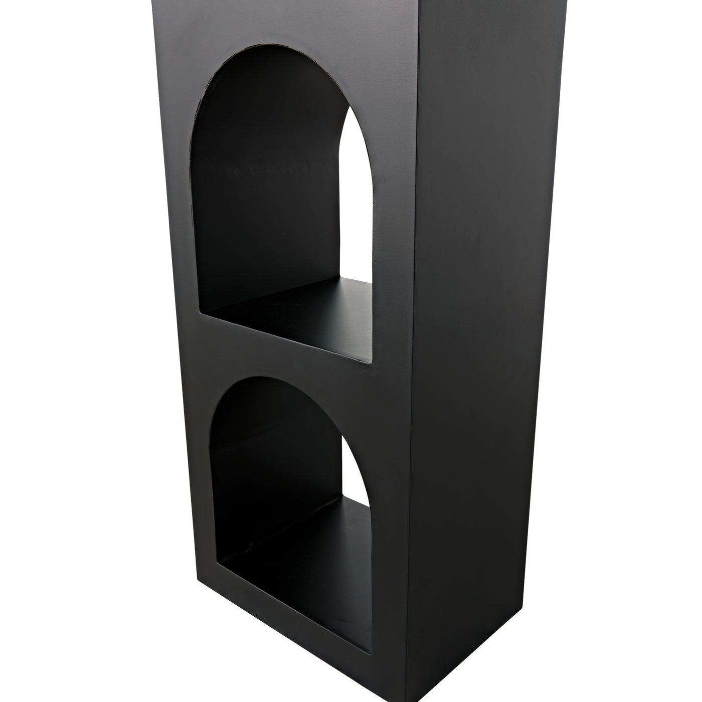 Noir Aqueduct Bookcase, C, Black Metal-Noir Furniture-Blue Hand Home