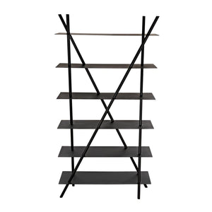 Noir Siddhartha Bookcase, Black Metal-Noir Furniture-Blue Hand Home