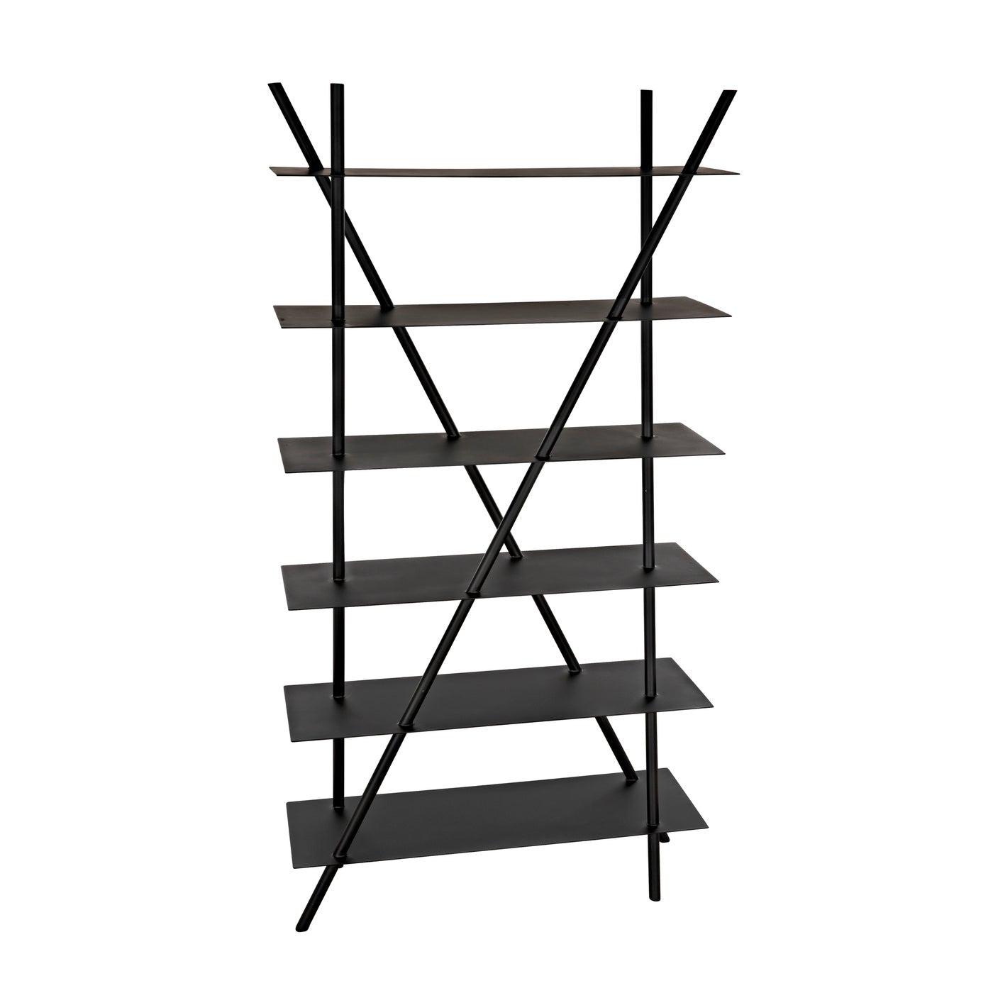 Noir Siddhartha Bookcase, Black Metal-Noir Furniture-Blue Hand Home