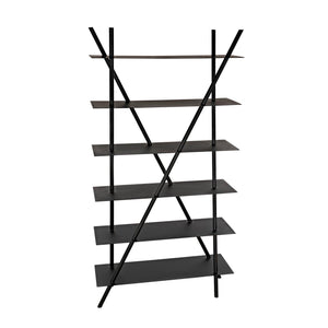 Noir Siddhartha Bookcase, Black Metal-Noir Furniture-Blue Hand Home