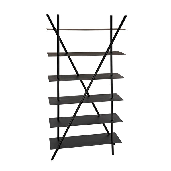 Noir Siddhartha Bookcase, Black Metal-Noir Furniture-Blue Hand Home