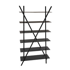 Noir Siddhartha Bookcase, Black Metal-Noir Furniture-Blue Hand Home