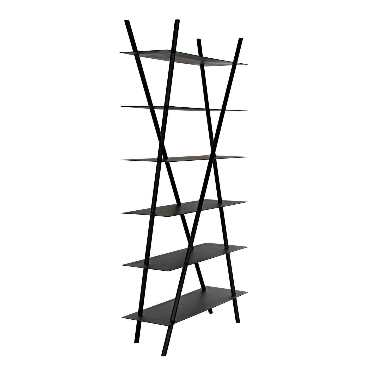 Noir Siddhartha Bookcase, Black Metal-Noir Furniture-Blue Hand Home