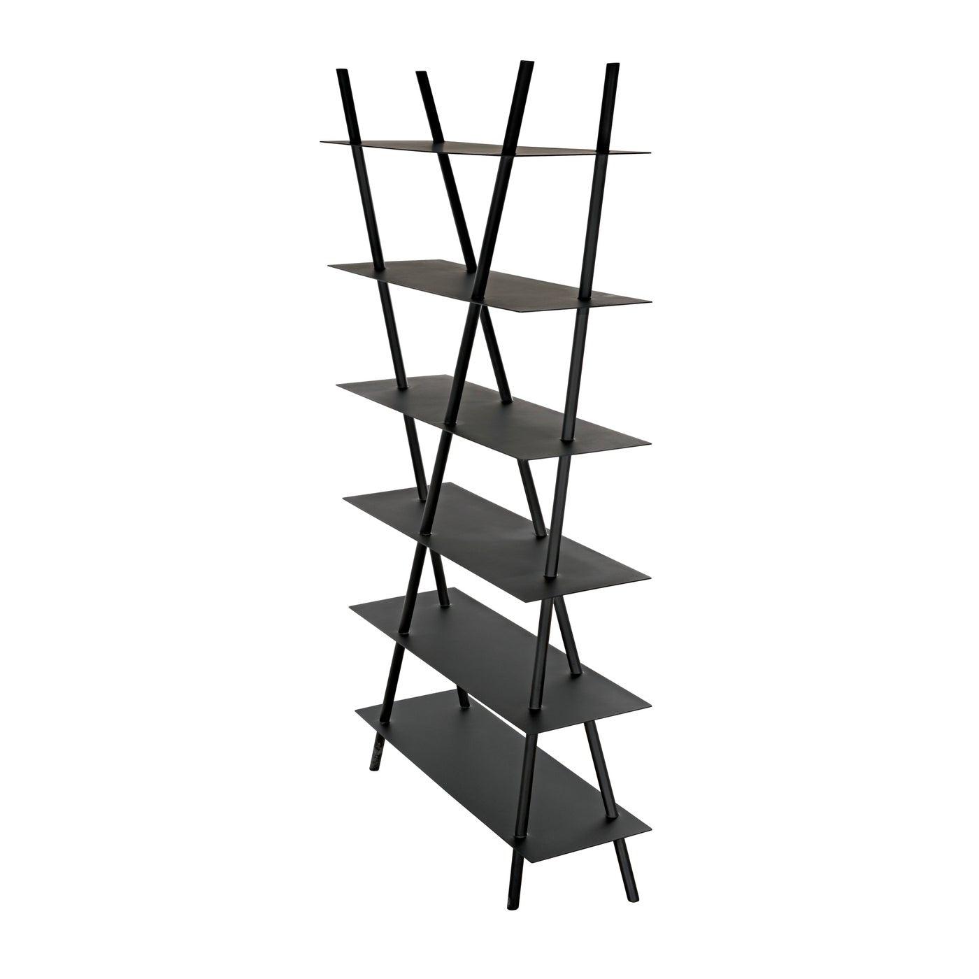 Noir Siddhartha Bookcase, Black Metal-Noir Furniture-Blue Hand Home