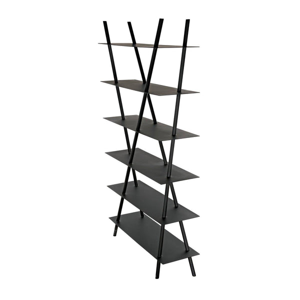 Noir Siddhartha Bookcase, Black Metal-Noir Furniture-Blue Hand Home