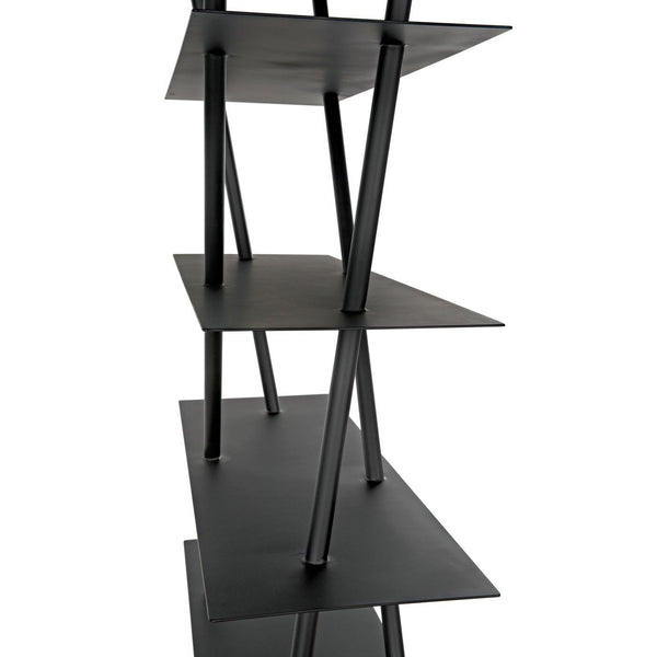 Noir Siddhartha Bookcase, Black Metal-Noir Furniture-Blue Hand Home