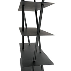 Noir Siddhartha Bookcase, Black Metal-Noir Furniture-Blue Hand Home
