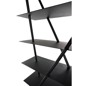 Noir Siddhartha Bookcase, Black Metal-Noir Furniture-Blue Hand Home