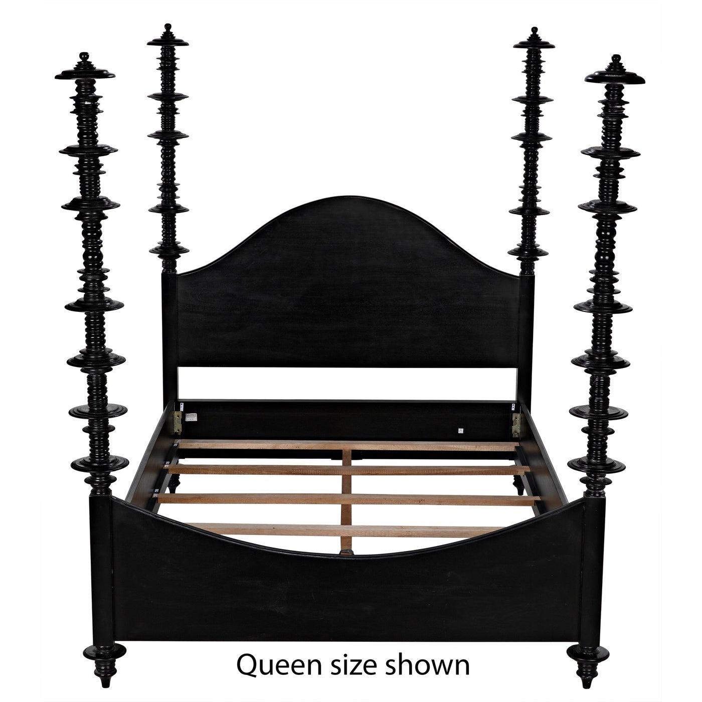 Ferret Bed, Eastern King, Hand Rubbed Black