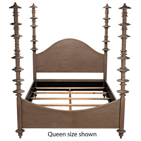 Ferret Bed, Eastern King, Weathered-Noir Furniture-Blue Hand Home