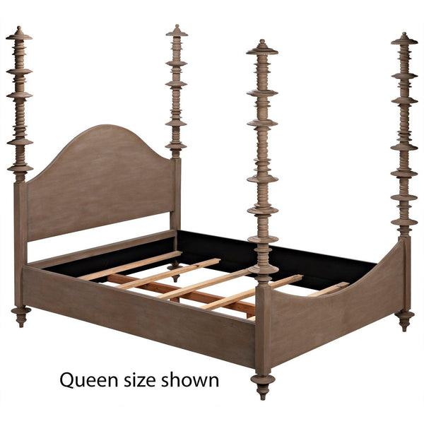 Ferret Bed, Eastern King, Weathered-Noir Furniture-Blue Hand Home