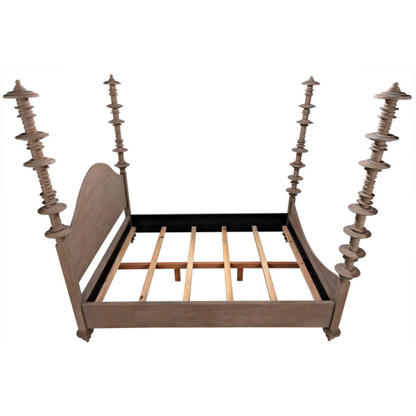 Ferret Bed, Eastern King, Weathered-Noir Furniture-Blue Hand Home