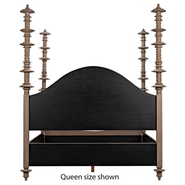 Ferret Bed, Eastern King, Weathered-Noir Furniture-Blue Hand Home
