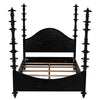 Ferret Bed, Queen, Hand Rubbed Black-Noir Furniture-Blue Hand Home
