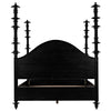 Ferret Bed, Queen, Hand Rubbed Black-Noir Furniture-Blue Hand Home