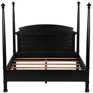 Noir Furniture New Douglas Bed, Eastern King, Hand Rubbed Black-Noir Furniture-Blue Hand Home