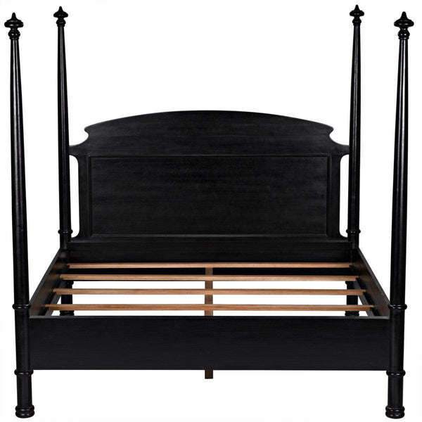 Noir Furniture New Douglas Bed, Eastern King, Hand Rubbed Black-Noir Furniture-Blue Hand Home