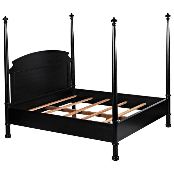 Noir Furniture New Douglas Bed, Eastern King, Hand Rubbed Black-Noir Furniture-Blue Hand Home