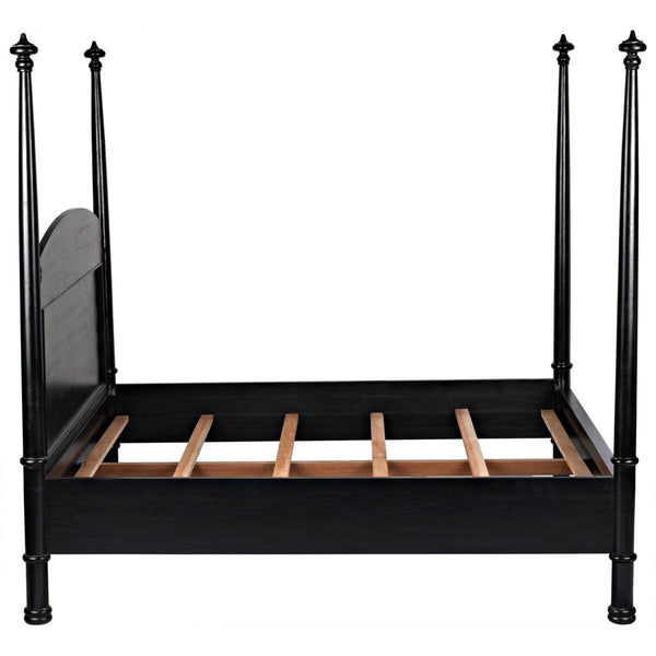 Noir Furniture New Douglas Bed, Eastern King, Hand Rubbed Black-Noir Furniture-Blue Hand Home