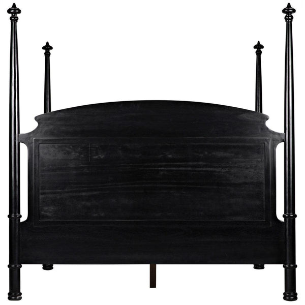 Noir Furniture New Douglas Bed, Eastern King, Hand Rubbed Black-Noir Furniture-Blue Hand Home
