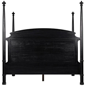Noir Furniture New Douglas Bed, Eastern King, Hand Rubbed Black-Noir Furniture-Blue Hand Home
