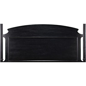 Noir Furniture New Douglas Bed, Eastern King, Hand Rubbed Black-Noir Furniture-Blue Hand Home