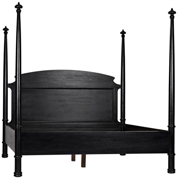 Noir Furniture New Douglas Bed, Eastern King, Hand Rubbed Black-Noir Furniture-Blue Hand Home