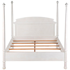 Noir Furniture New Douglas Bed, Eastern King, White Washed-Noir Furniture-Blue Hand Home