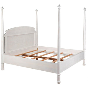 Noir Furniture New Douglas Bed, Eastern King, White Washed-Noir Furniture-Blue Hand Home