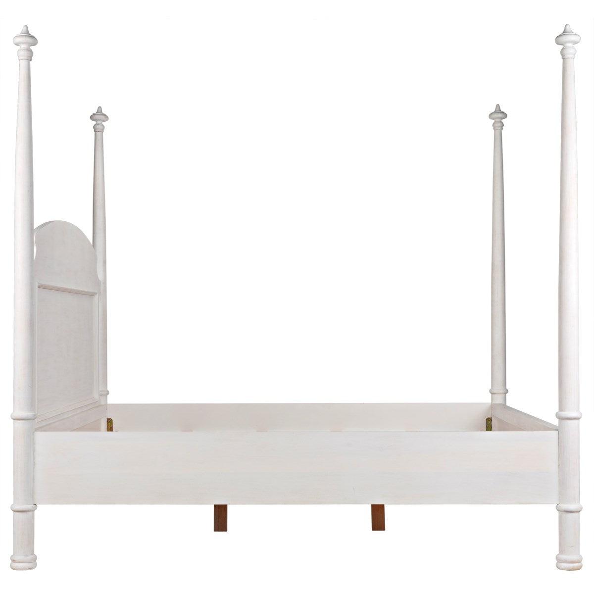 Noir Furniture New Douglas Bed, Eastern King, White Washed-Noir Furniture-Blue Hand Home