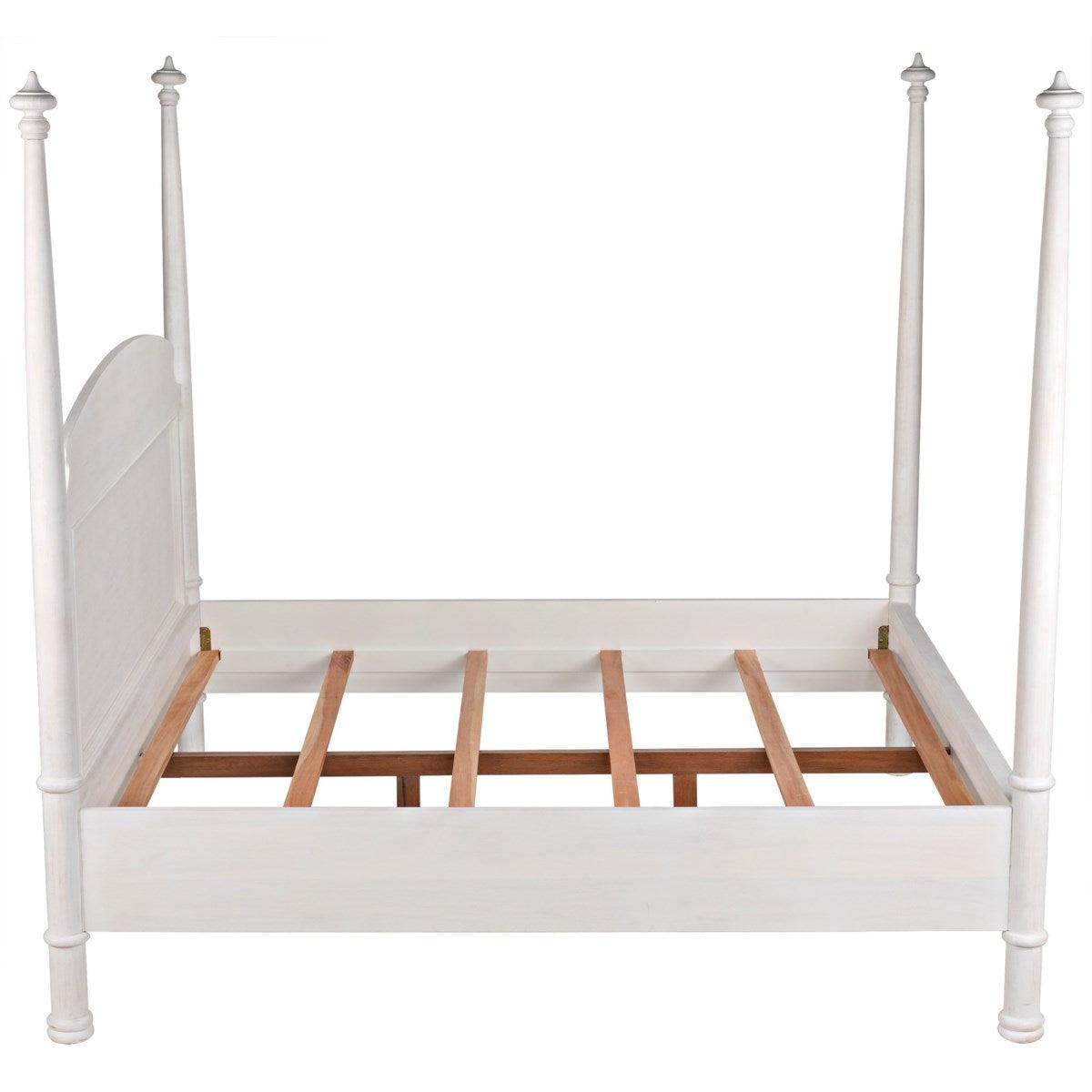 Noir Furniture New Douglas Bed, Eastern King, White Washed-Noir Furniture-Blue Hand Home