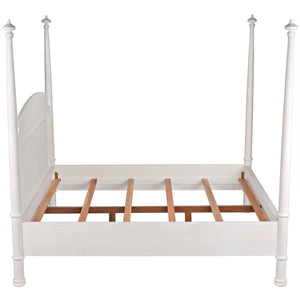 Noir Furniture New Douglas Bed, Eastern King, White Washed-Noir Furniture-Blue Hand Home