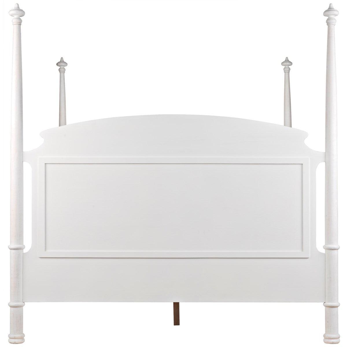 Noir Furniture New Douglas Bed, Eastern King, White Washed-Noir Furniture-Blue Hand Home