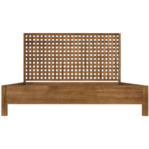 Noir Furniture Quinnton Bed, Queen, Teak-Noir Furniture-Blue Hand Home