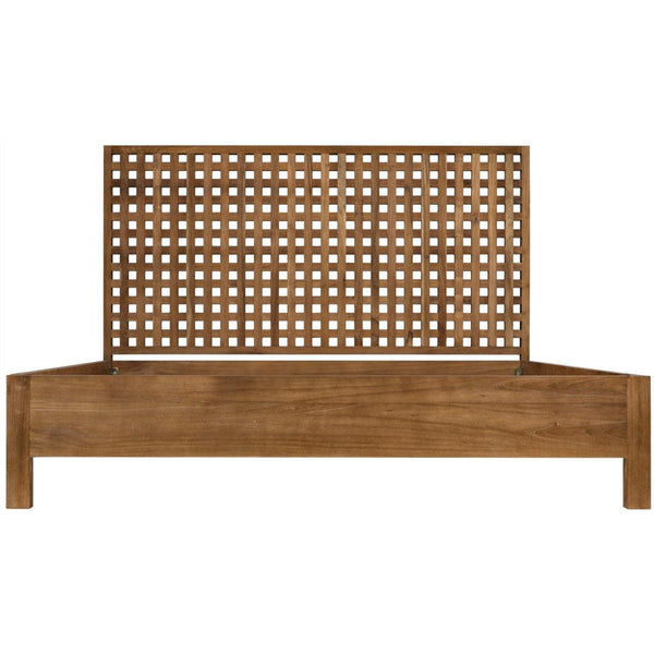 Noir Furniture Quinnton Bed, Queen, Teak-Noir Furniture-Blue Hand Home
