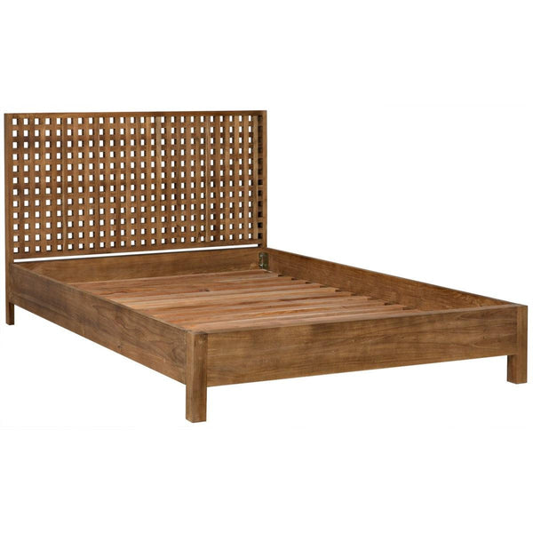 Noir Furniture Quinnton Bed, Queen, Teak-Noir Furniture-Blue Hand Home