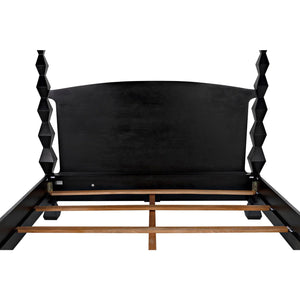 Brancusi Bed, Eastern King, Hand Rubbed Black-Noir Furniture-Blue Hand Home