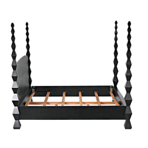 Brancusi Bed, Eastern King, Hand Rubbed Black-Noir Furniture-Blue Hand Home