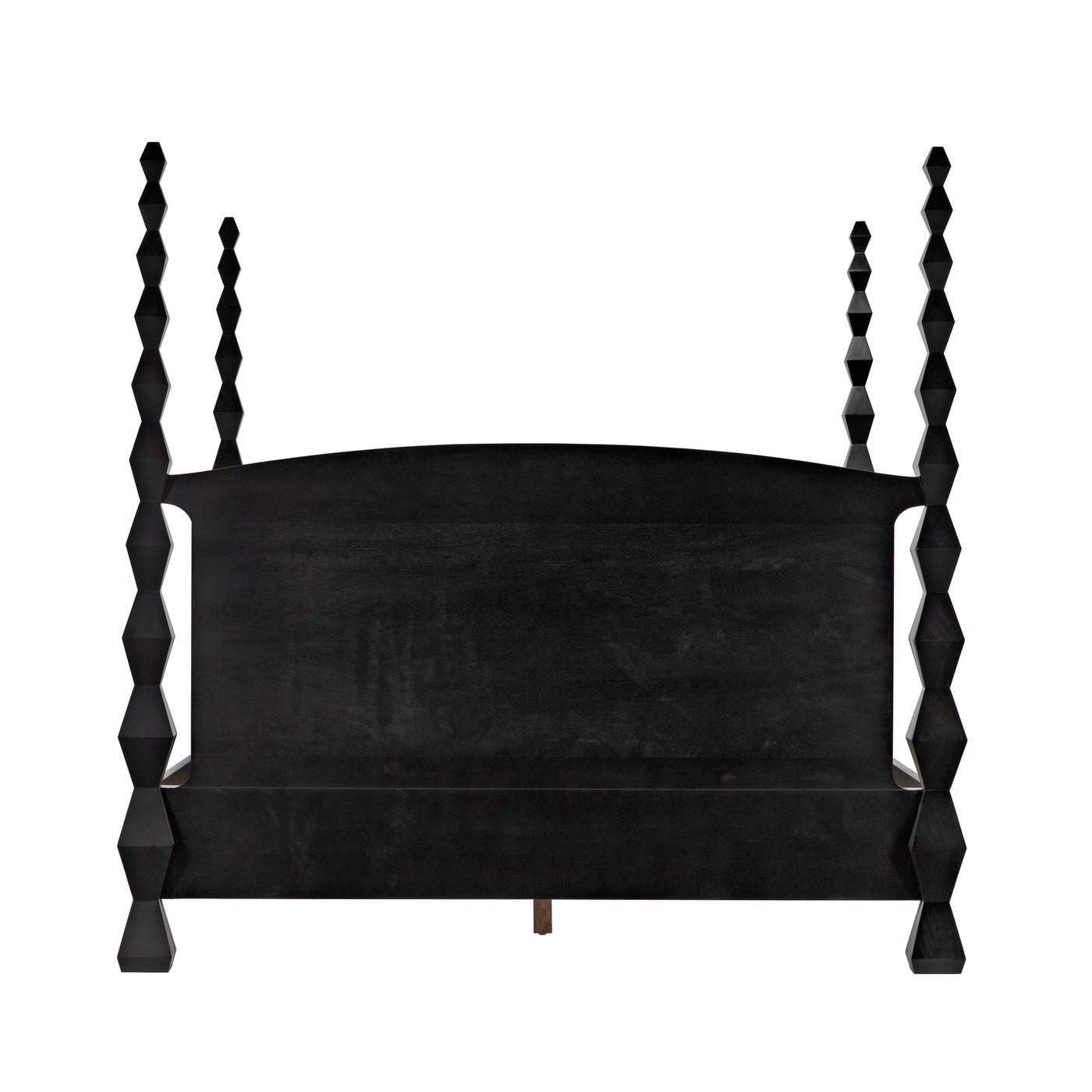 Brancusi Bed, Eastern King, Hand Rubbed Black-Noir Furniture-Blue Hand Home