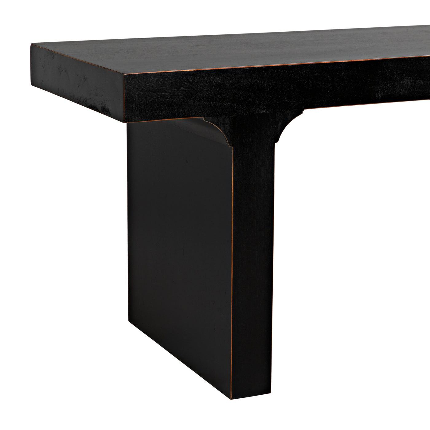 Kir Bench, Hand Rubbed Black-Noir Furniture-Blue Hand Home