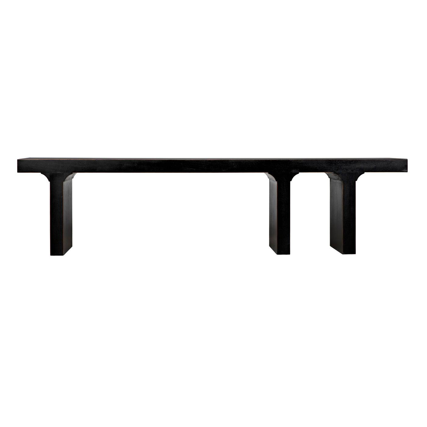 Kir Bench, Hand Rubbed Black-Noir Furniture-Blue Hand Home