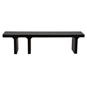 Kir Bench, Hand Rubbed Black-Noir Furniture-Blue Hand Home