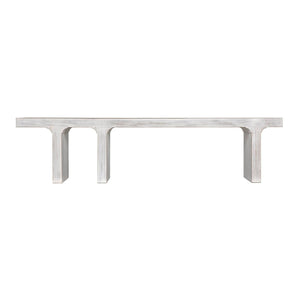 Kir Bench, White Wash-Noir Furniture-Blue Hand Home