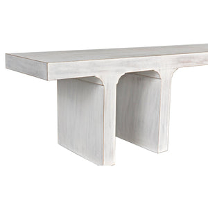 Kir Bench, White Wash-Noir Furniture-Blue Hand Home